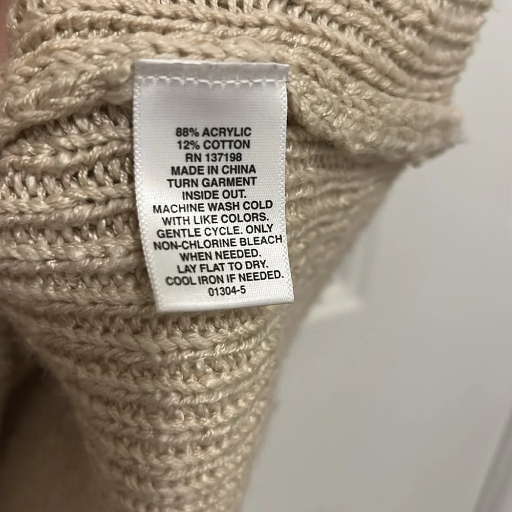 Ryegrass Beige Tan Knit Sleeveless Vest XL